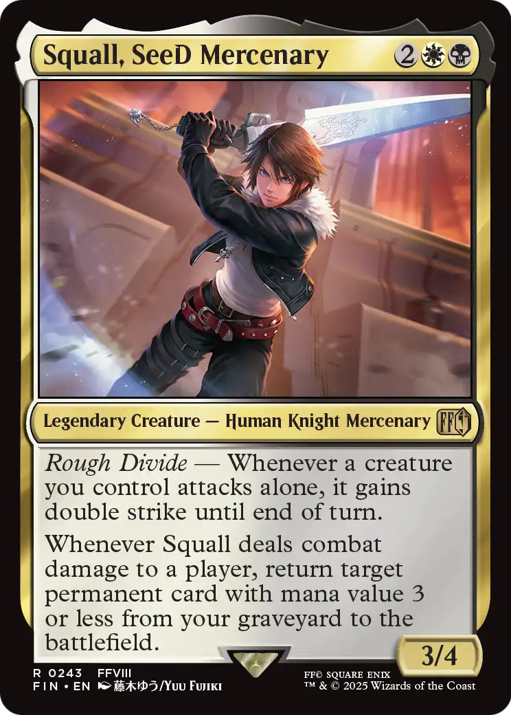 Squall, SeeD Mercenary - Final Fantasy - Magic The Gathering card