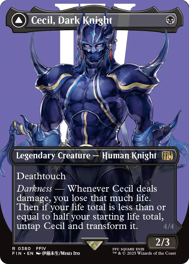 Cecil, Dark Knight // Cecil, Redeemed Paladin - Final Fantasy - Magic The Gathering card