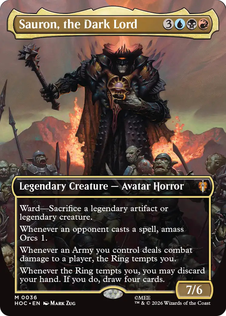 Sauron, the Dark Lord - The Hobbit Eternal - Magic The Gathering card