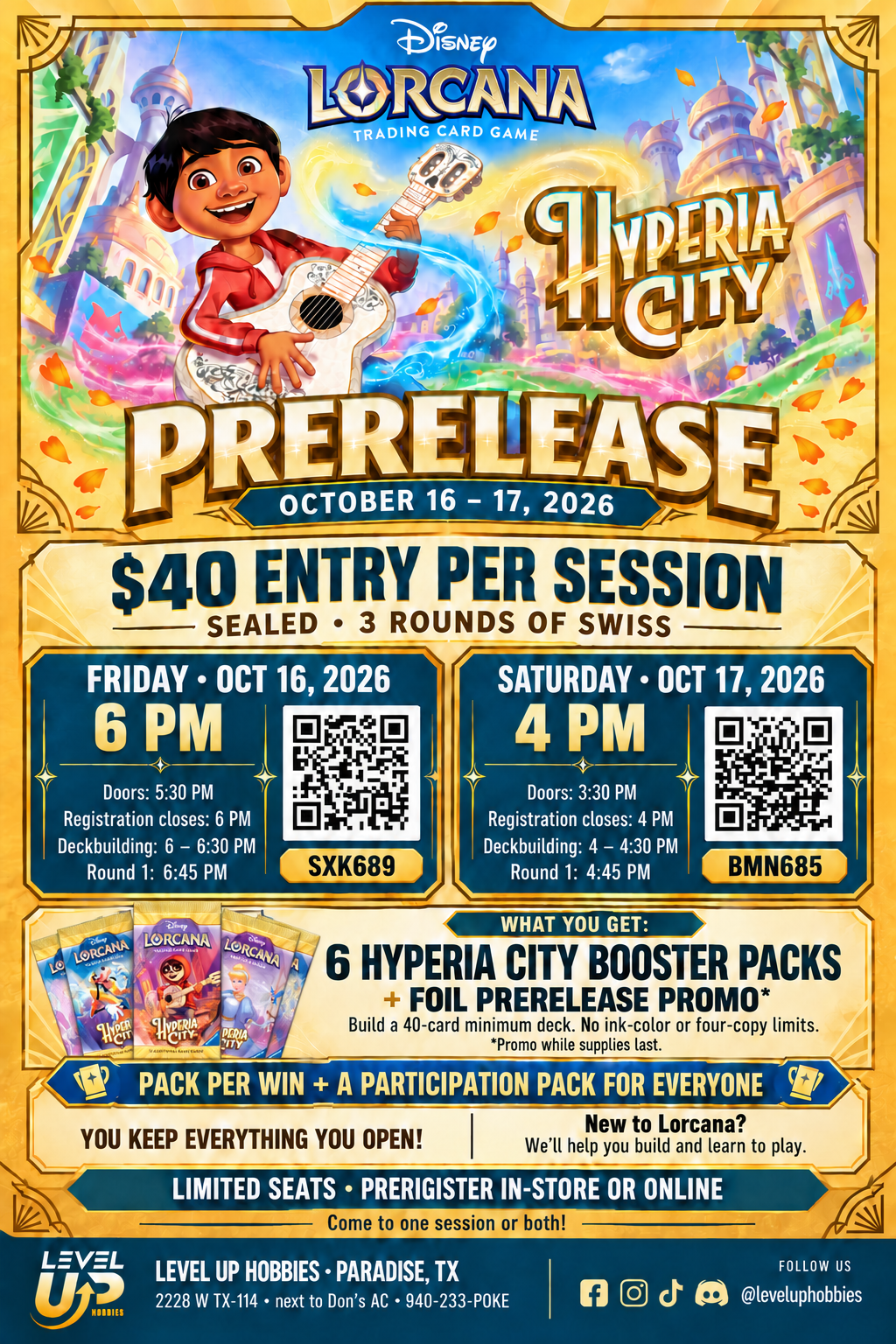Disney Lorcana Hyperia City Prerelease Event