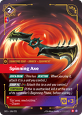 Riftbound Spiritforged Spinning Axe 186/221 Epic trading card