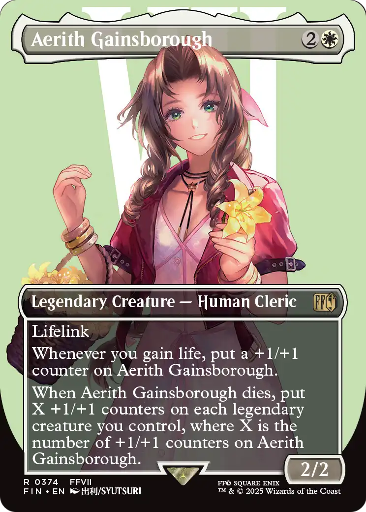 Aerith Gainsborough - Final Fantasy - Magic The Gathering card
