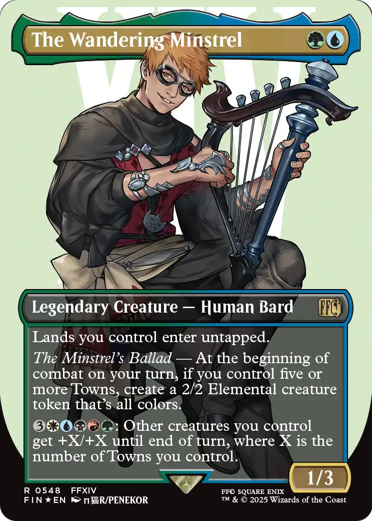 The Wandering Minstrel - Final Fantasy - Magic The Gathering card