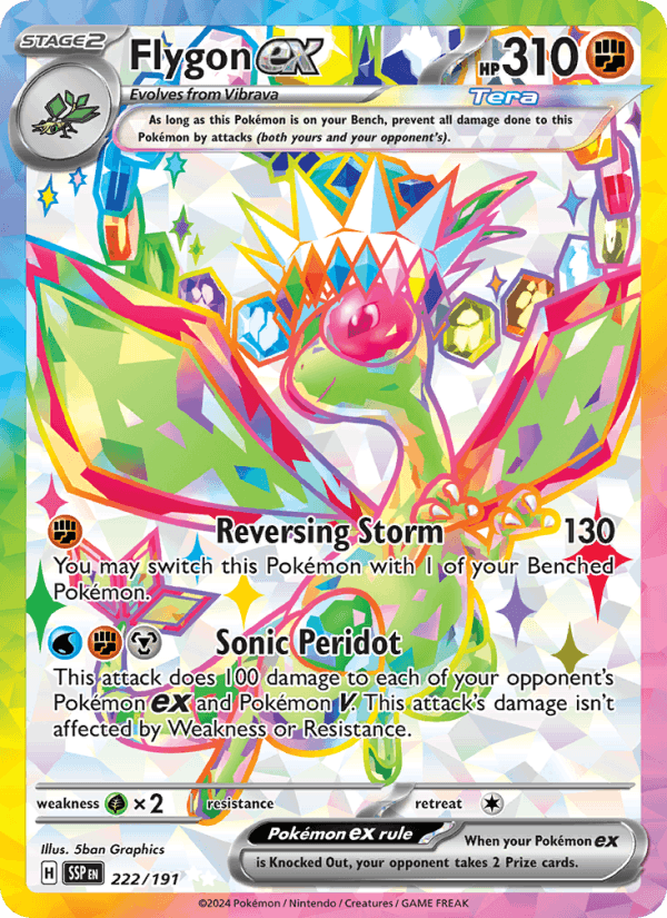 Flygon ex - Surging Sparks 222 - Pokemon trading card