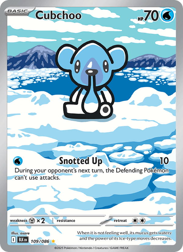 Cubchoo - Black Bolt 109 - Pokemon trading card