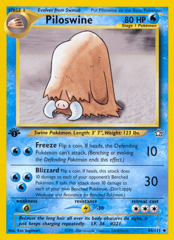 Piloswine - Neo Genesis 44 - Pokemon trading card