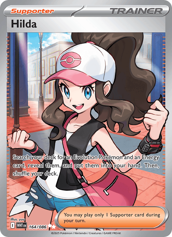 Hilda - White Flare 164 - Pokemon trading card
