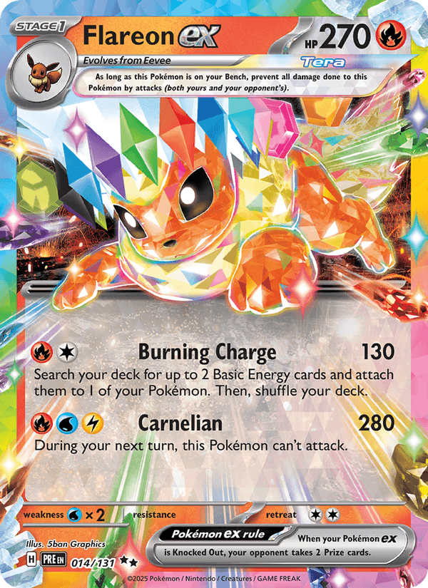 Flareon ex - Prismatic Evolutions 014 - Pokemon trading card