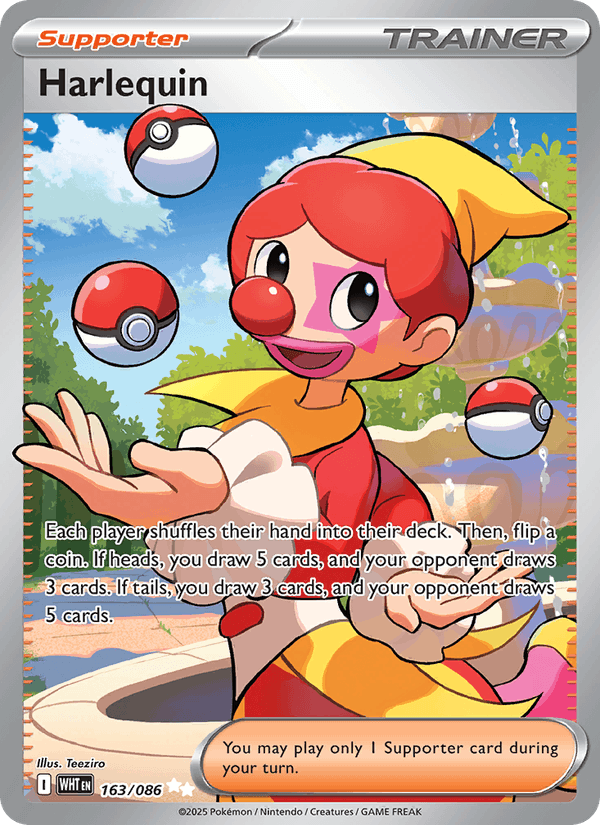 Harlequin - White Flare 163 - Pokemon trading card