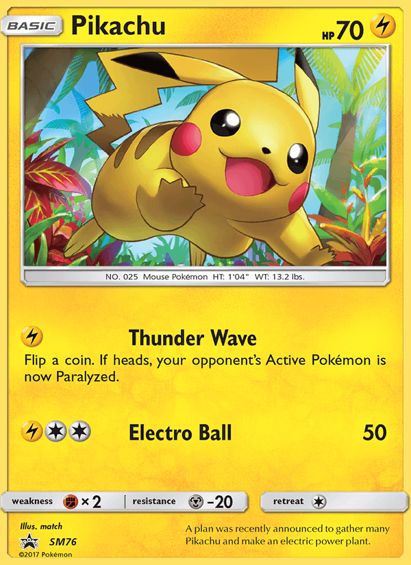 Pikachu - SM Black Star Promos SM76 - Pokemon trading card