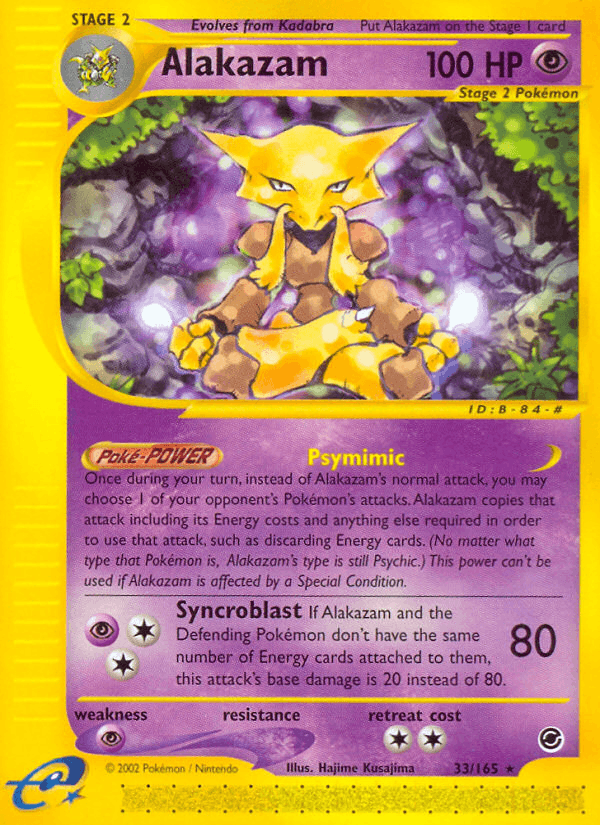 Alakazam - Expedition Base Set 33 - Pokemon trading card