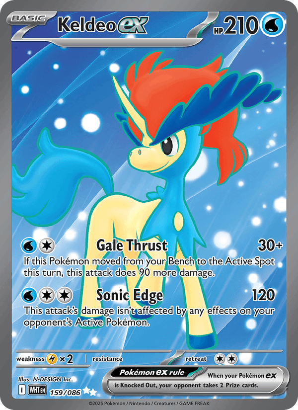 Keldeo ex - White Flare 159 - Pokemon trading card