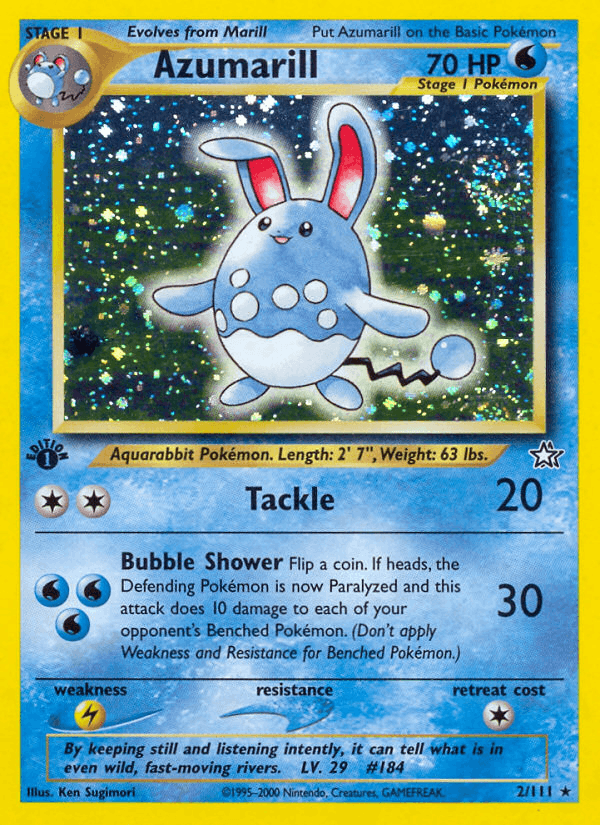 Azumarill - Neo Genesis 2 - Pokemon trading card