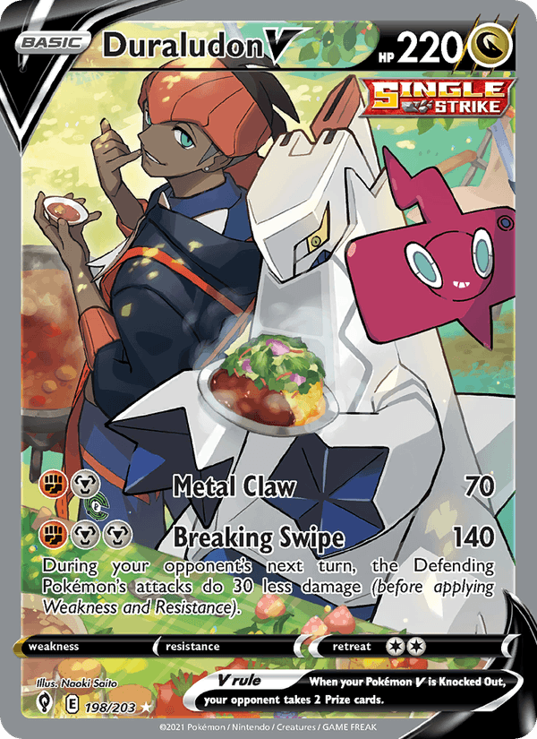 Duraludon V - Evolving Skies 198 - Pokemon trading card