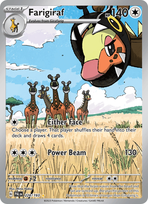 Farigiraf - Paldea Evolved 228 - Pokemon trading card