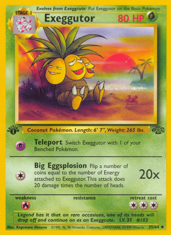 Exeggutor - Jungle 35 - Pokemon trading card