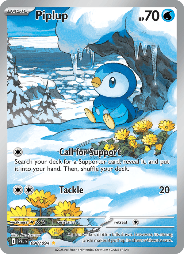 Piplup - Phantasmal Flames 098 - Pokemon trading card