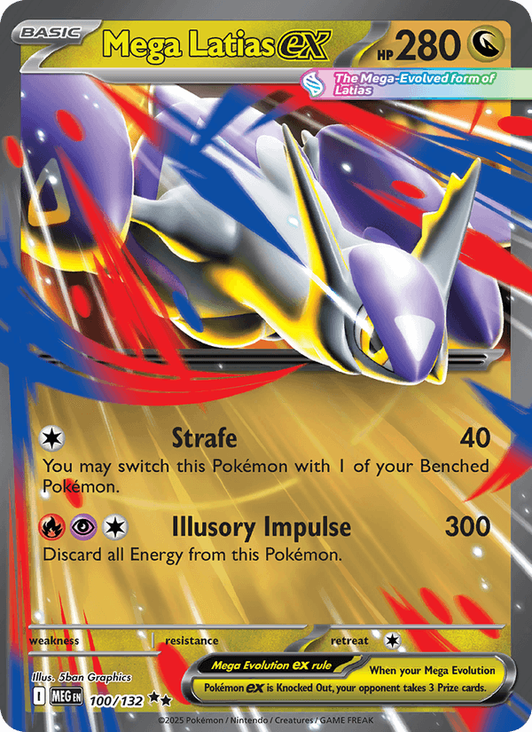 Mega Latias ex - Mega Evolution 100 - Pokemon trading card