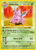 Nidorino - Base Set 37 - Pokemon trading card