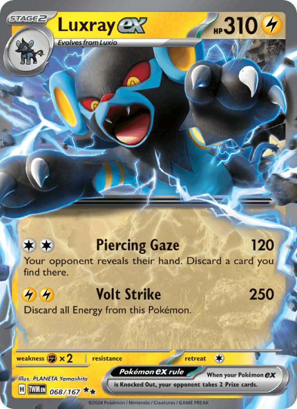 Luxray ex - Twilight Masquerade 068 - Pokemon trading card