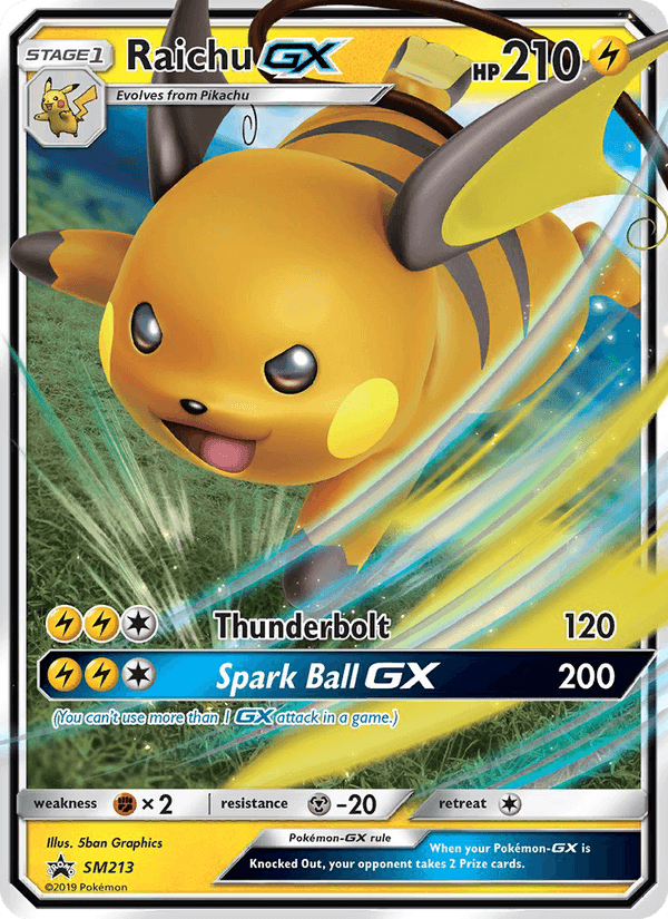 Raichu GX - SM Black Star Promos SM213 - Pokemon trading card