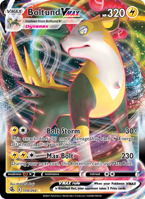 Boltund VMAX - Fusion Strike 104 - Pokemon trading card