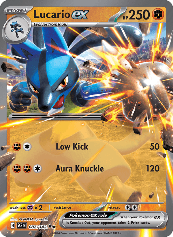 Lucario ex - Stellar Crown 082 - Pokemon trading card