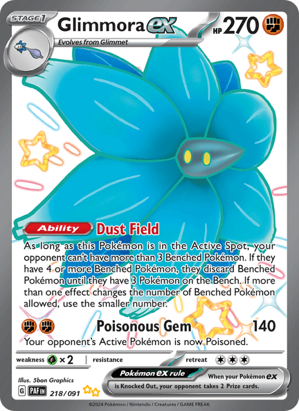 Glimmora ex - Paldean Fates 218 - Pokemon trading card