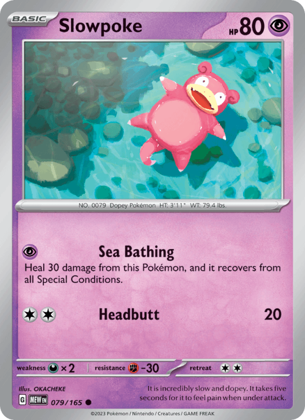 Slowpoke - 151 079 - Pokemon trading card