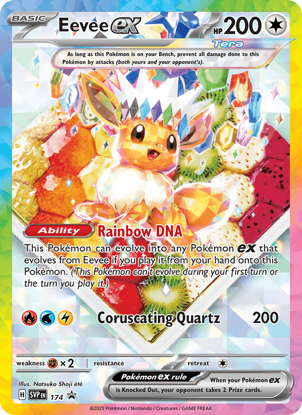 Eevee ex - SVP Black Star Promos 174 - Pokemon trading card