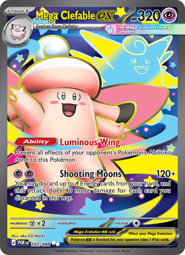 Mega Clefable ex - Perfect Order 103 - Pokemon trading card