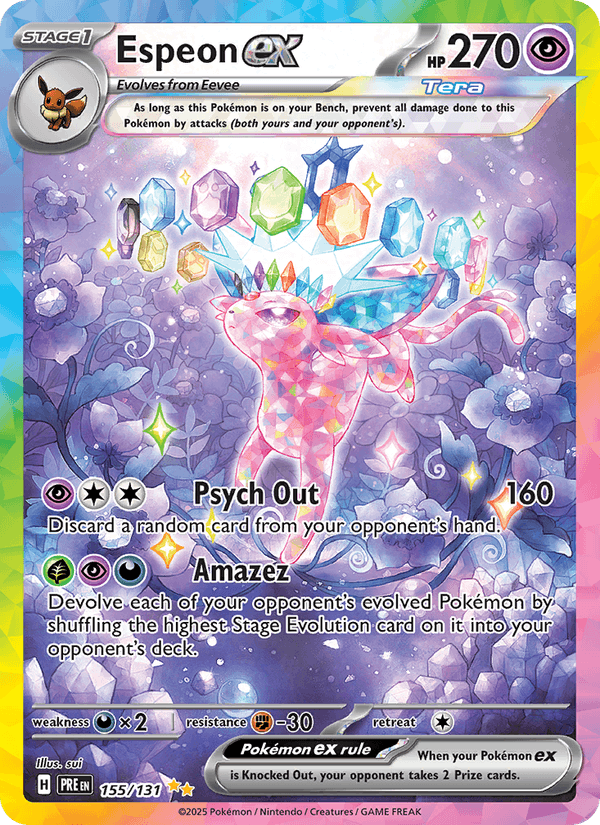 Espeon ex - Prismatic Evolutions 155 - Pokemon trading card