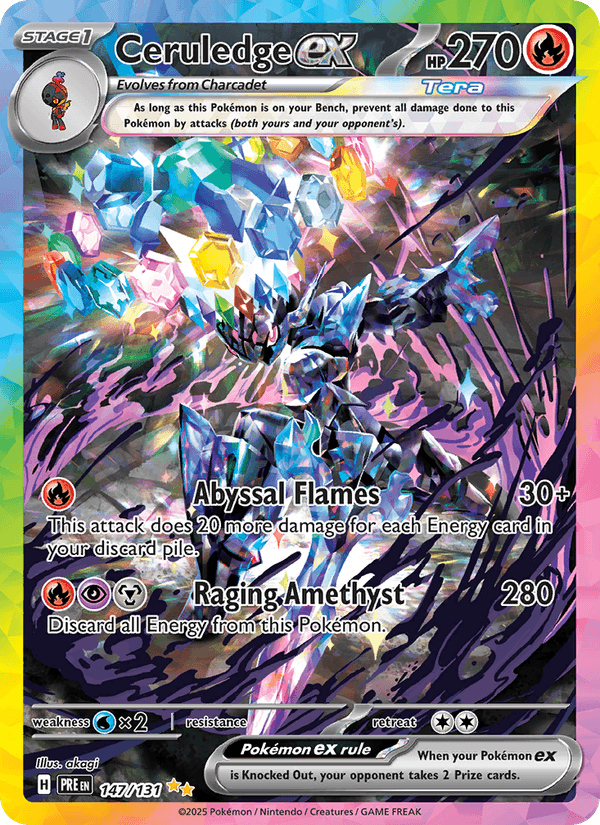 Ceruledge ex - Prismatic Evolutions 147 - Pokemon trading card