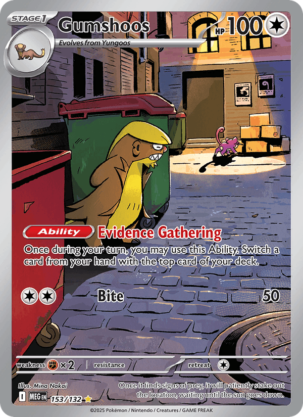 Gumshoos - Mega Evolution 153 - Pokemon trading card