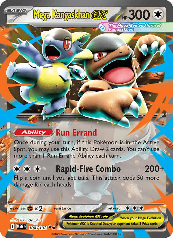 Mega Kangaskhan ex - Mega Evolution 104 - Pokemon trading card