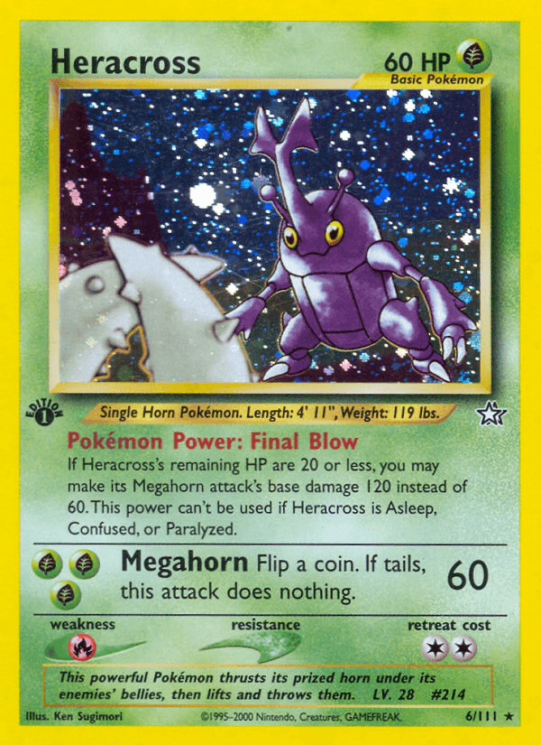 Heracross - Neo Genesis 6 - Pokemon trading card