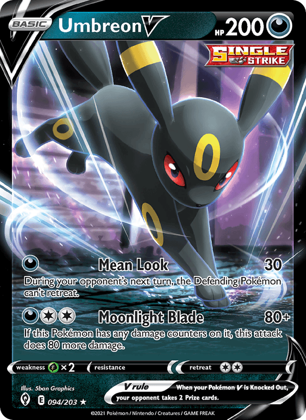 Umbreon V - Evolving Skies 94 - Pokemon trading card