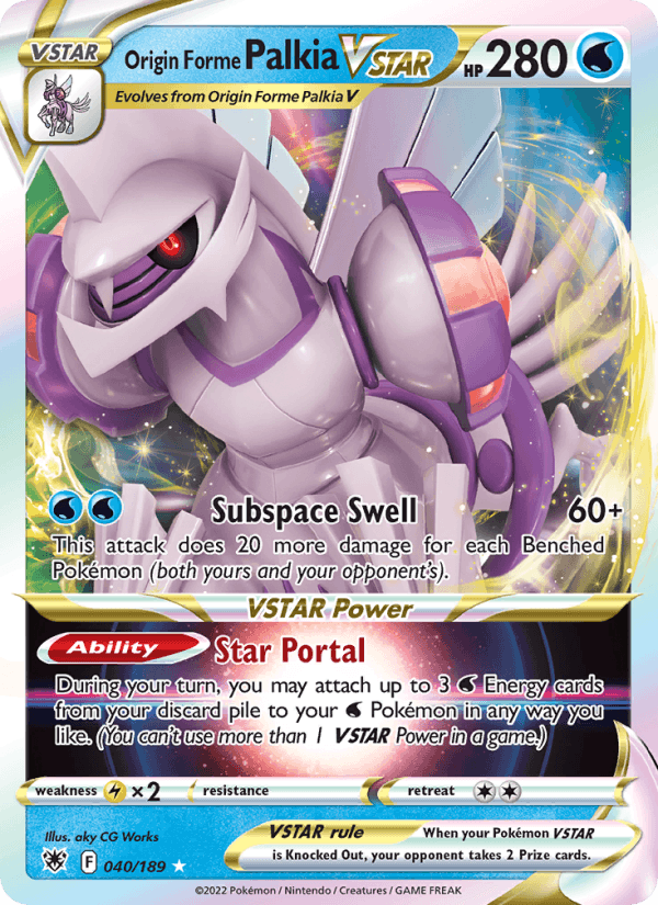 Origin Forme Palkia VSTAR - Astral Radiance 040 - Pokemon trading card