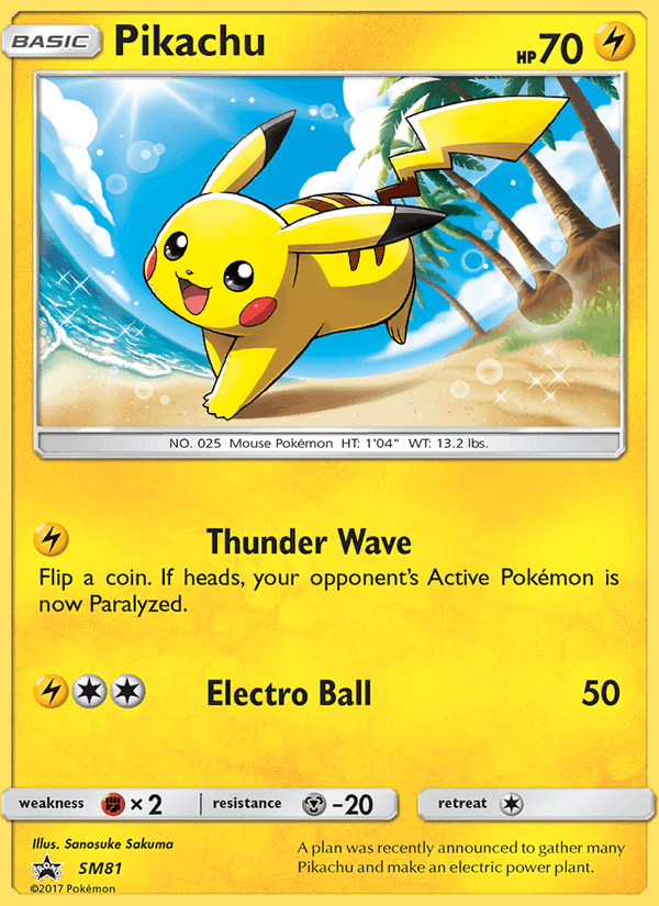 Pikachu - SM Black Star Promos SM81 - Pokemon trading card