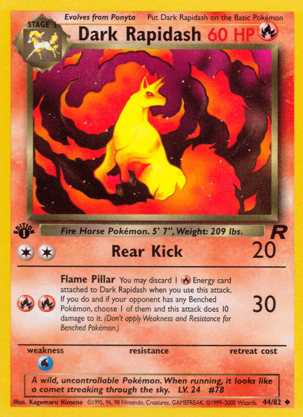 Dark Rapidash - Team Rocket 44 - Pokemon trading card
