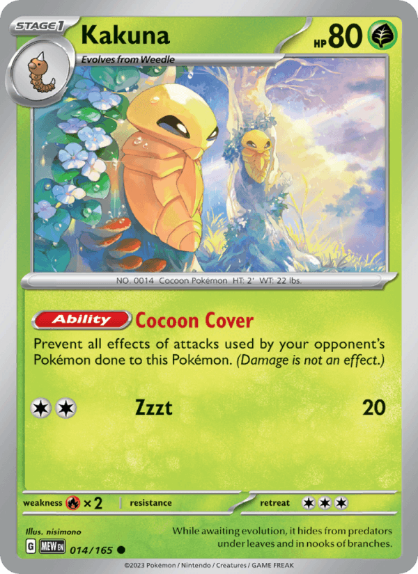 Kakuna - 151 014 - Pokemon trading card