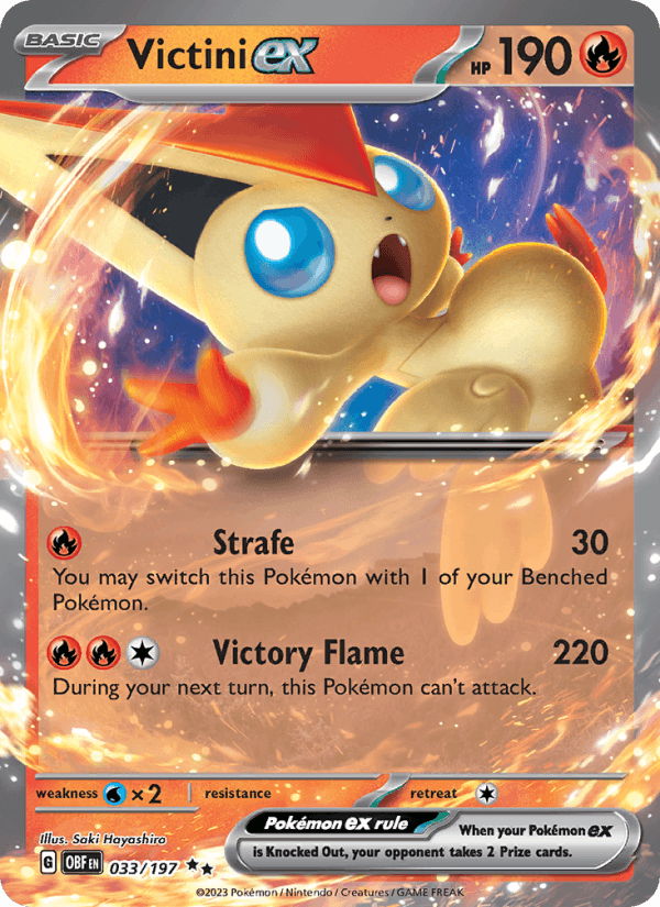 Victini ex - Obsidian Flames 033 - Pokemon trading card