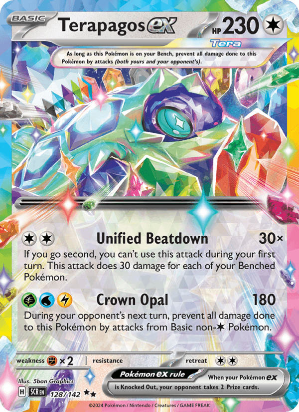 Terapagos ex - Stellar Crown 128 - Pokemon trading card