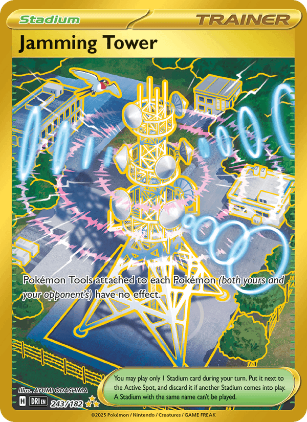 Jamming Tower - Destined Rivals 243 - Pokemon trading card