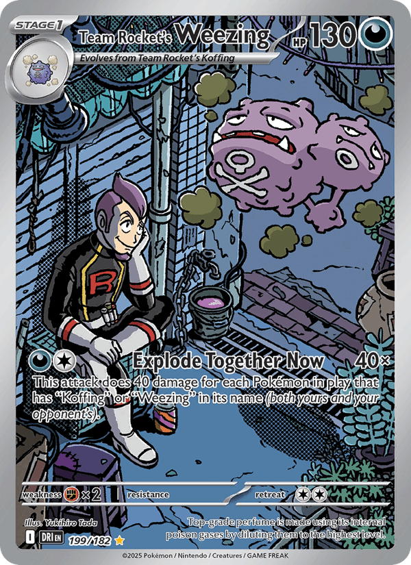Team Rocket's Weezing - Destined Rivals 199 - Pokemon trading card
