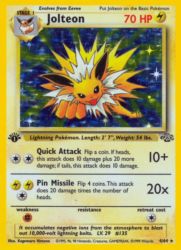 Jolteon - Jungle 4 - Pokemon trading card