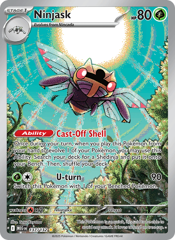 Ninjask - Mega Evolution 137 - Pokemon trading card
