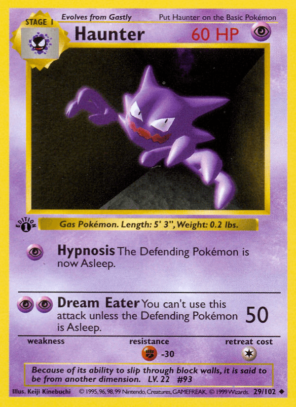 Haunter - Base Set 29 - Pokemon trading card