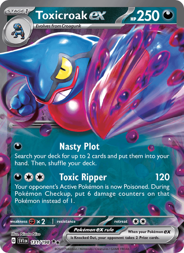 Toxicroak ex - Scarlet & Violet 131 - Pokemon trading card