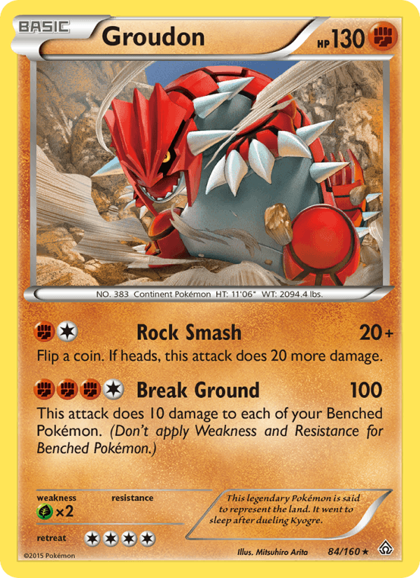 Groudon - Primal Clash 84 - Pokemon trading card